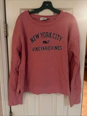 Vineyard Vines Rose Pink New York City Crewneck Sweatshirt